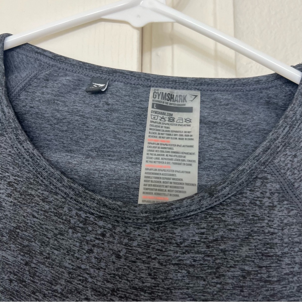 Gymshark Gray Solid Basic Athletic Active Long Sl… - image 5